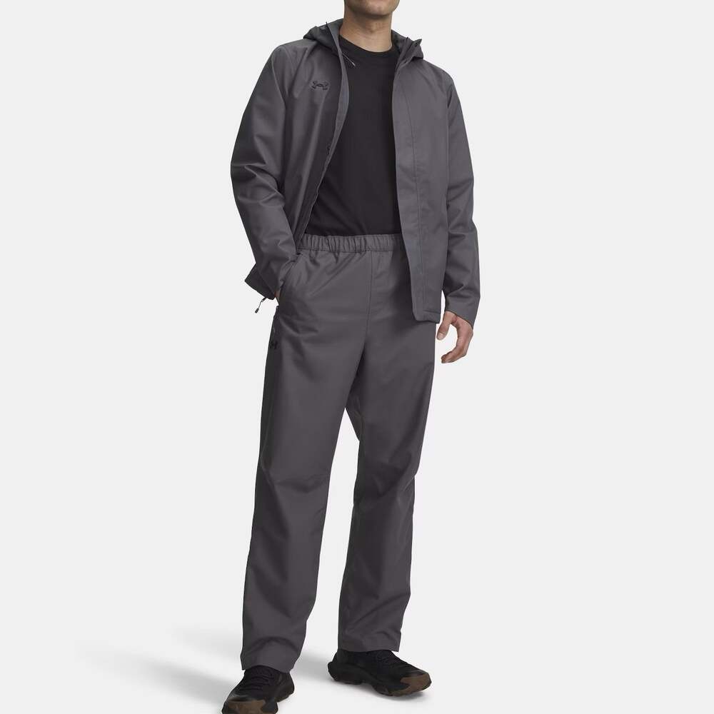 Under Armour UA Stormproof Lined Rain Pants Waterproof Wind Pitch Gray Men’s 4XL